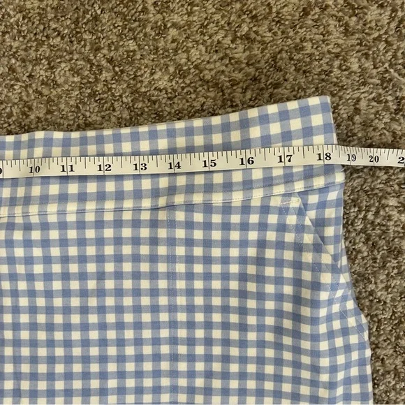 Duluth Trading Co Blue and White Gingham Women's NoGA Naturale Cotton Skort - Picture 9 of 12